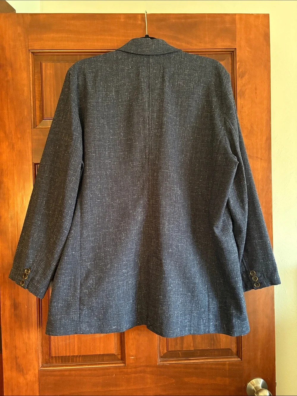 Rails Navy Textured Open Blazer